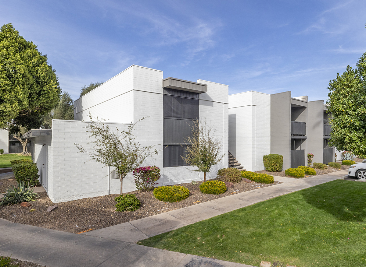 Emerald Apartment Building Exterior.